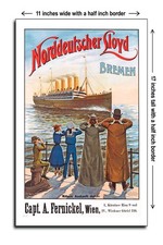 1904 North German Lloyd Bremen - 11x17 Poster