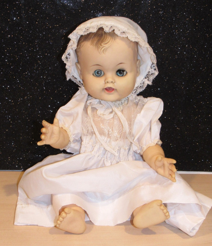 VINTAGE 1950s MADAME ALEXANDER BABY KATHY DRINK & WET DOLL 17"