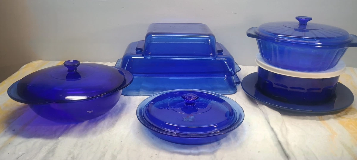 Anchor Hocking Cobalt Blue Glassware In Cobalt Glassware for sale