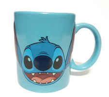 Disney Lilo Stitch 3D Relief Ceramic Blue Coffee Mug