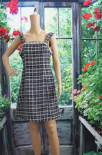Tahari Black and White Tweed Cocktail Dress size 10