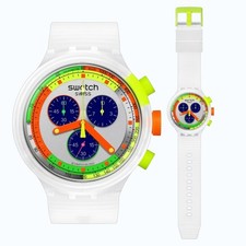SWATCH NEON JELLY SB02K100 Wristwatch Oversize Retro Watch Brand