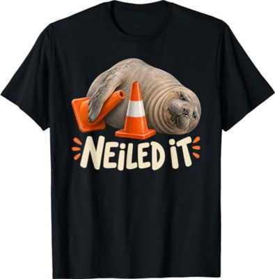 Neil The Seal Neiled It Funny Elephant Seal Meme T-Shirt