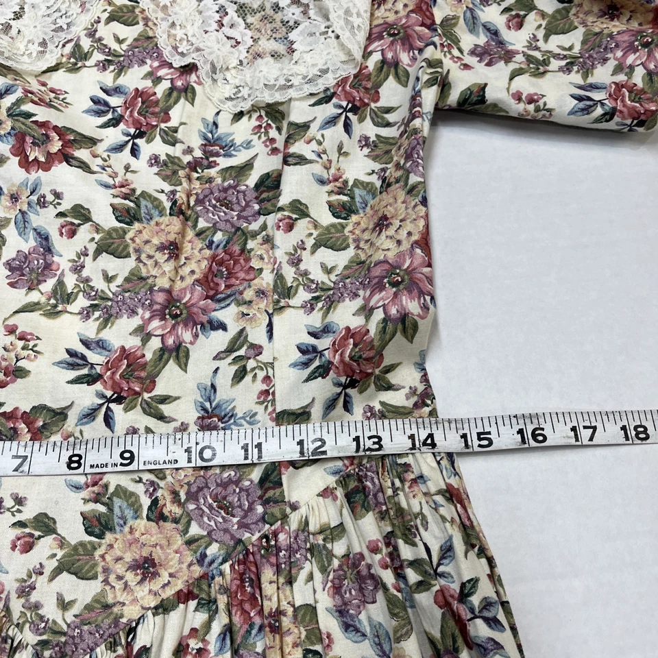 Vestido de té vintage Jessica McClintock Gunne Sax para mujer 7/8 Cottagecore Prairie Foto 4 de 4