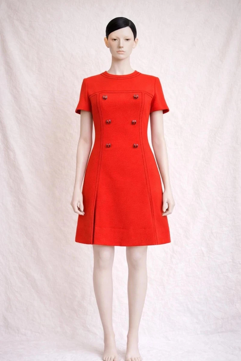 Robe Trapèze Esprit Taille 36 - Bleu/rouge/vert, Col Bateau, Micro-mini (occasion)