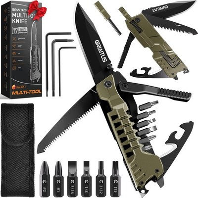 17in1 Multitool Messer Set - Perfektes Geschenk für Männer, Camping & Outdoor