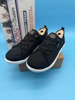 SKECHERS BOBS B Cute 2.0 Black Sneaker Womens US 9 WIDE comfort Casual