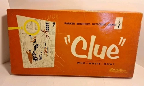 Vintage 1956 Clue Detective Board Game Parker Brothers Complete
