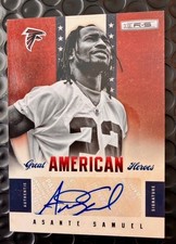 Panini R&S 2012 Asante Samuel Great American Heroes autógrafo automático/20 Falcons