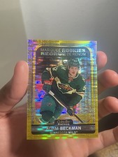 2021-22 OPC Platinum Adam Beckman SEISMIC GOLD Rookie SSP /50 Avalanche BEAUTY
