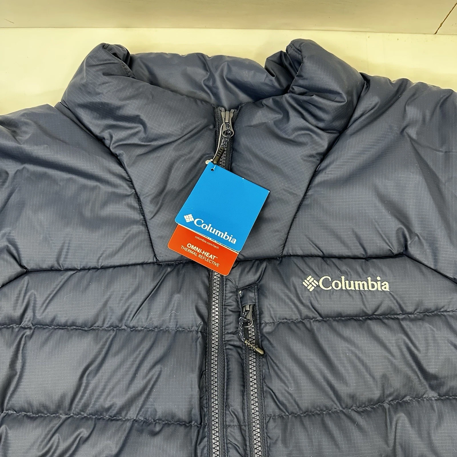 Columbia Mens Autumn Park Down Jacket Big Tall 4x NWT Omni Heat Blue READ