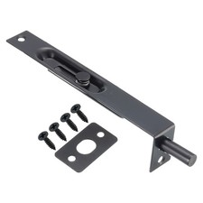 2 Pack 6 Inch Stainless Steel Door Concealed Slide Lock Latch Flush Bolt Black