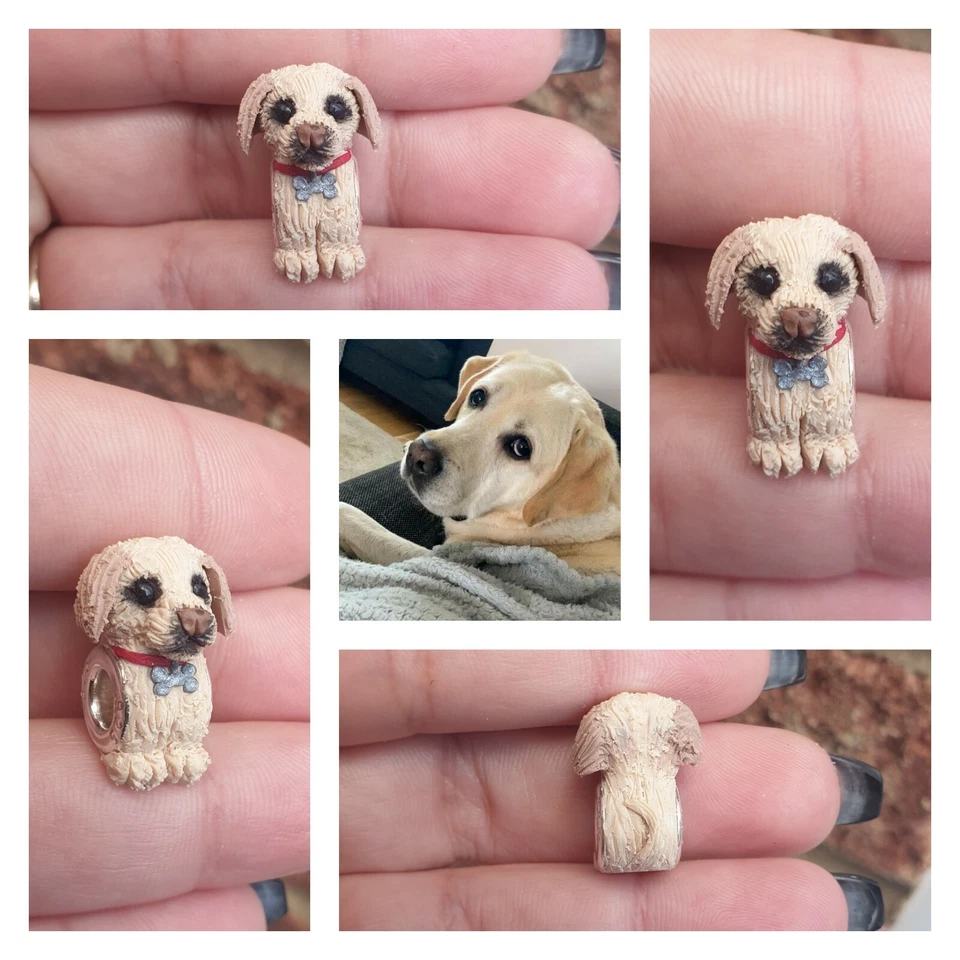 MINI CÃO personalizado para animais de estimação joias presente pingente pulseira miçangas PÁSCOA PERSONALIZADO - Imagem 2 de 4