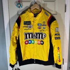 JH Design M&M Kyle Busch 18 Nascar Jacket Robert Yates Racing Sz XL Mens