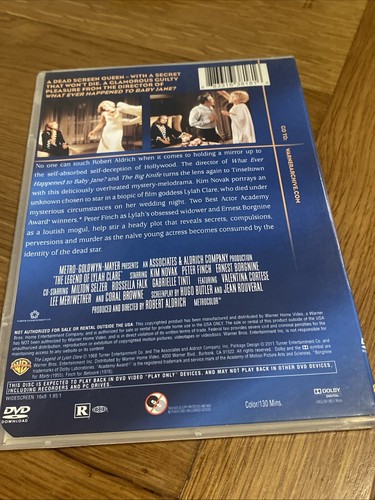 The Legend Of Lylah Clare dvd Warner Bros Archive Collection Kim Novak remaster - Picture 2 of 3