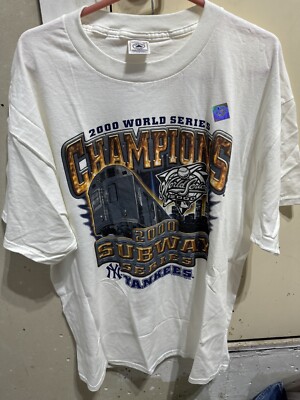 Vintage Rare 2000 Subway Series Yankees MLB World Series Champions Shirt Men XL