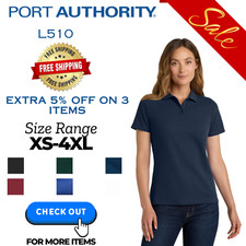 Port Authority L510 Womens Short Sleeve Moisture Wick Stain Resistant Polo Shirt