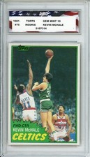 1981 Topps #75 Kevin McHale Rookie Card AGC 10 Gem Mint Boston Celtics