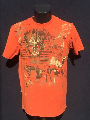 Tshirt Marc Ecko Original Cut & Sew Design orange selten Größe M