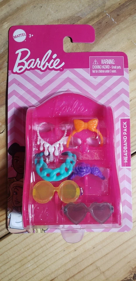 Barbie Moda Accesorio 2 Paquetes Diadema y Bolso de Mano Lote Barbie Cartera Collares Foto 3 de 4