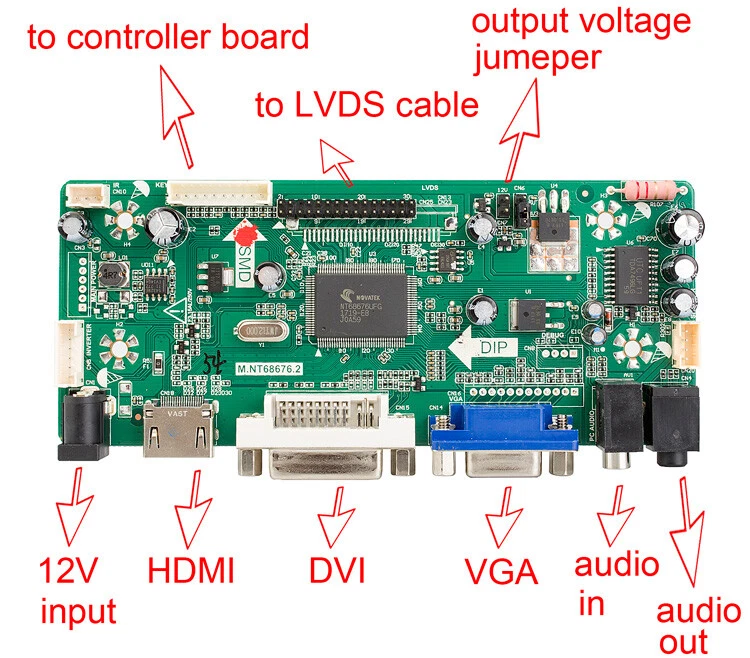 M170ETN01.1 LCD Controller HDMI VGA 3.5mm Audio M.NT68676.2A Driver Board Panel - Image 2 of 4