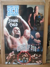 Vintage 1998 WF Stone Cold University original pro wrestling poster  14505