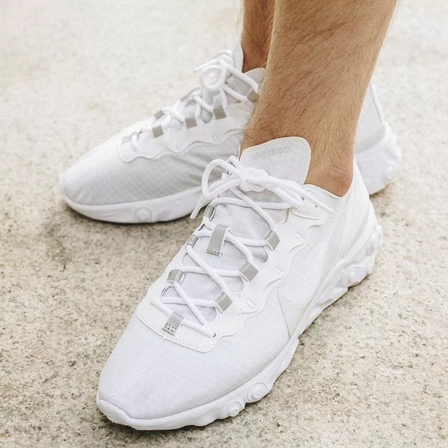 nike react element 55 white platinum