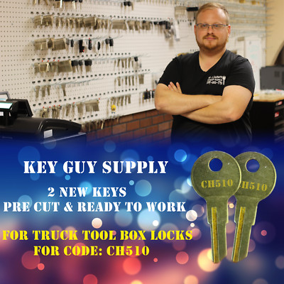 CH510 keys. Pair of keys for Truck Tool box locks, Pre cut to your code.  CH510.