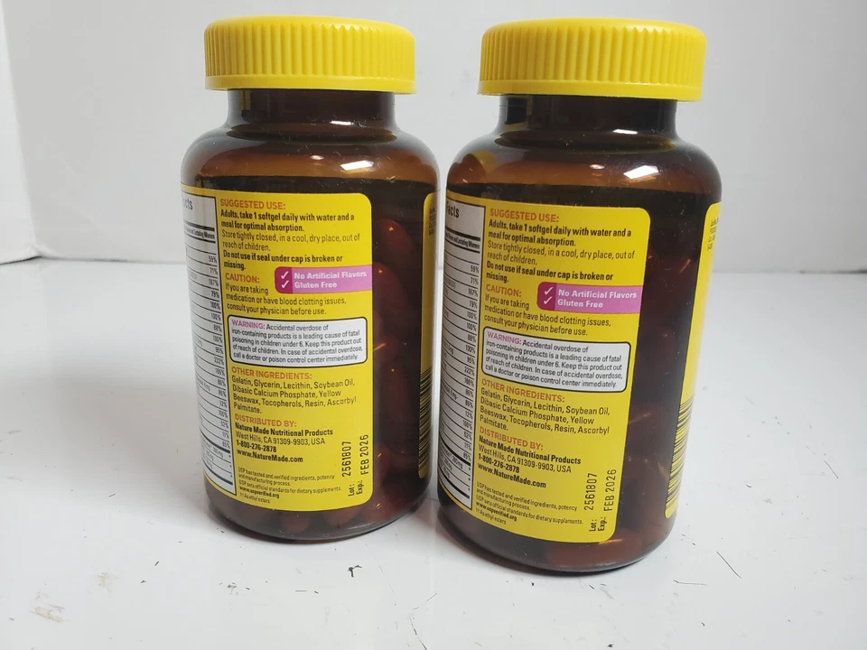 2 Pk Nature Made Prenatal with Folic Acid + DHA Softgels 70 Count Ea. Exp 02/26 - Image 3 of 4