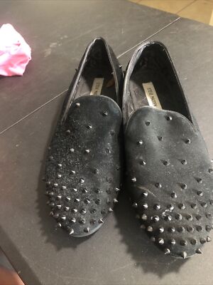 Steve Madden Cactie Studded Spikes Black Mens Slip On  display picture 3
