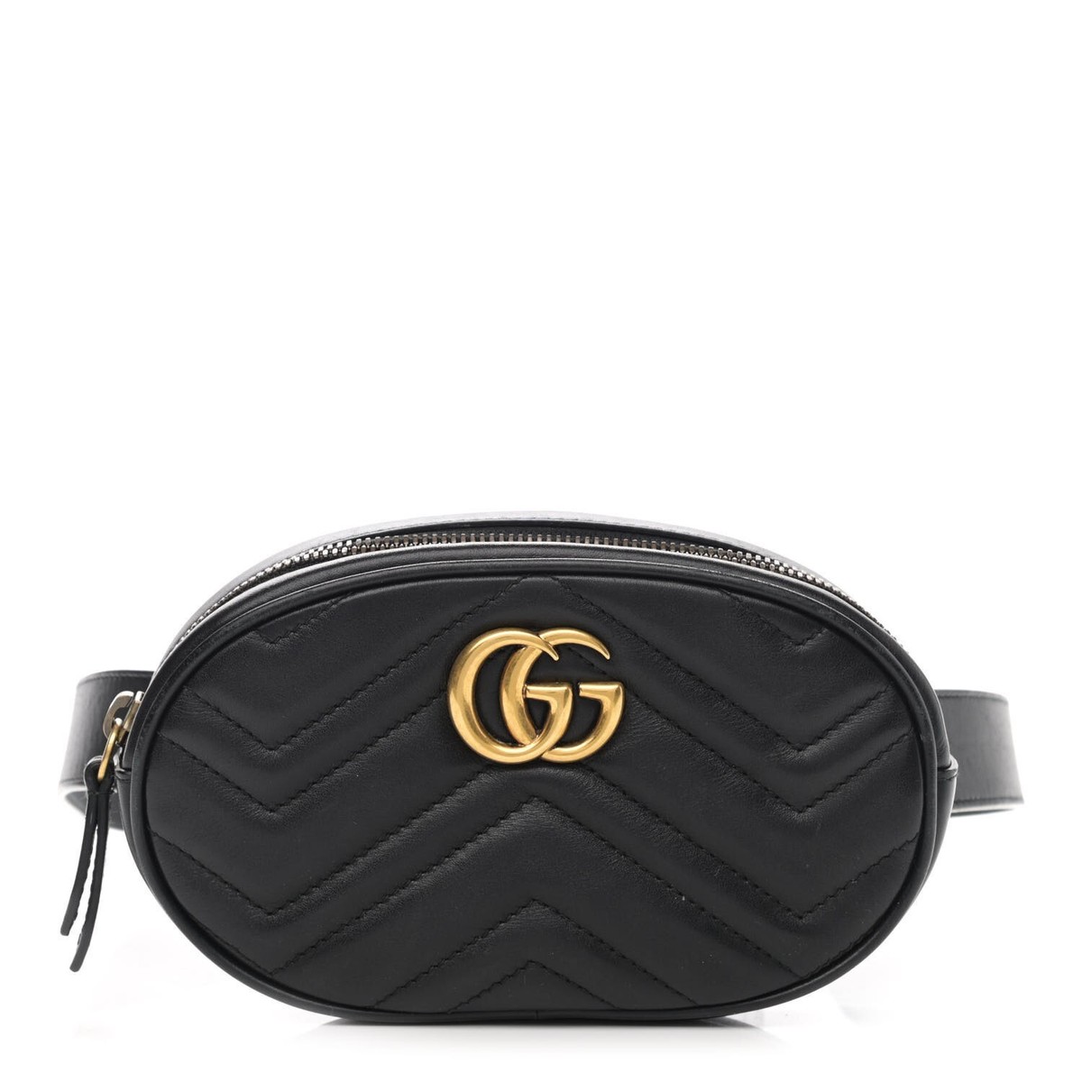 100% Authentic GG Marmont belt bag, Black, $1150 tag, 75cm 