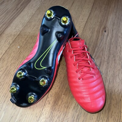 Nike Tiempo Legend VII SG-Pro Men s Size 7.5 Red Black Soccer Cleats 917805-616