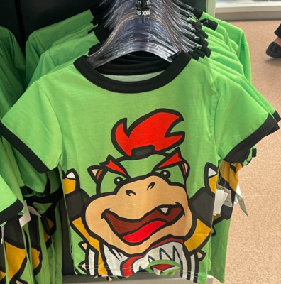 Epic Universe Super Nintendo World Youth Bowser Jr Big Face T-Shirt Green