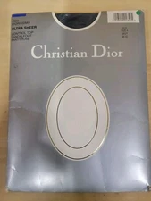 NEW Vtg Christian Dior Ultra Sheer Navy Pantyhose Size 4 Control Top 