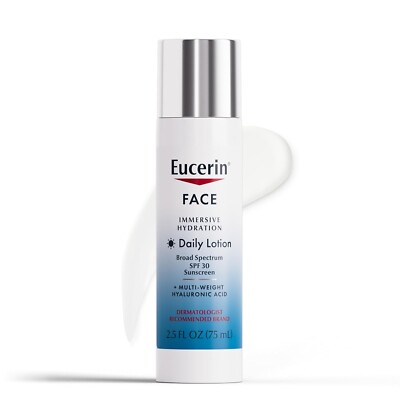 Eucerin Face Immersive Hydration Daily Lotion SPF 30 2.5 Oz Exp 10/25 New H