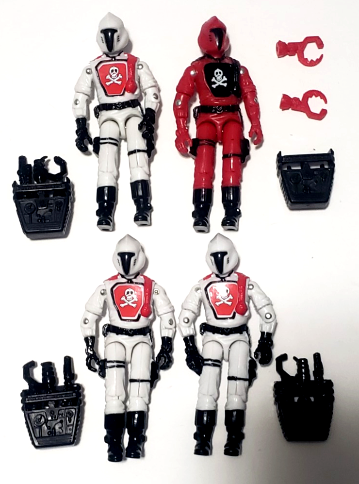 GI JOE COBRA RED LASER CUSTOM UK RED SHADOWS BARON IRONBLOOD BATS X3 MUTON RED