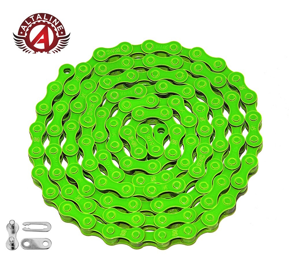 KMC ALTALINE Single Speed BIKE GREEN Chain 1/2x1/8x112 LINKS