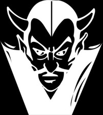 Devil 2 Mascot 1 Color Window Wall Vinyl Decal Sticker Printed Graphic Devil 2 Mascot 1 Color Window Wall Vinyl Decal Sticker Printed Graphic