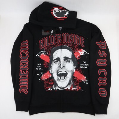 American Psycho Hoodie Sweatshirt Womens Small Girl Junior Patrick
