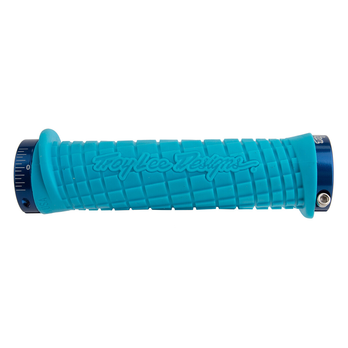 ODI Lockon Bonus Mountain Grips Troy Lee Aqua/Blue With Clamp