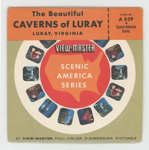 Beau Caverns Of Luray VA 1955 View-Master Paquet A-829 Avec Bobines 194-ABC - Photo 1 sur 2