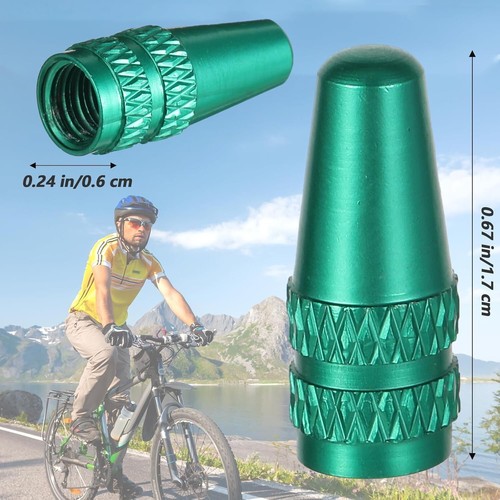 8 Colors Presta Valve Cap 2/16 Pack Aluminum Anodized Bike Valve Stem Cap Black - Picture 9 of 20