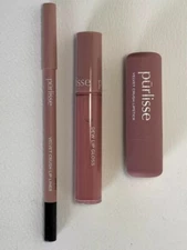 Purlisse Lip Kit Trio Pinky Nude Elevate Your Lip Game 3 Pcs Set No Box