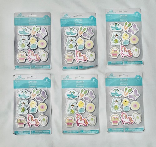 54 PCS Easter Erasers Party Favors NEW
