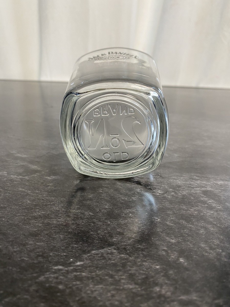 Vintage Jack Daniel's Old No 7 Whiskey Glass Black Print Vintage Jack Daniel's Old No 7 Whiskey Glass Black Print