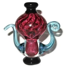 Studio Art Glass Handblown Teapot Bud Vase Figurine Paperweight, 4 7/8"