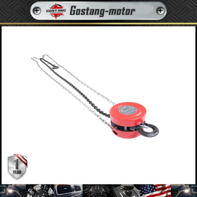 Chain Hoist Chain Block 1Ton/2200 lbs Capacity 10Feet Lift Steel Construction