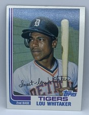 1982 Topps Baseball Lou Whitaker Tigers #39 NM/MT or Better From Vending Box