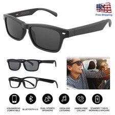 Open Ear Smart Glasses Bluetooth5.0 Anti Blue Light Sunglasses Magnetic Charging