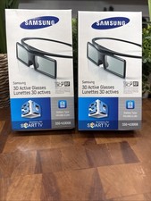 2 Samsung 3D Active Glasses SSG-4100GB for 3D TV - NEW SEALED Boxes
